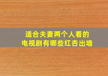 适合夫妻两个人看的电视剧有哪些红杏出墙