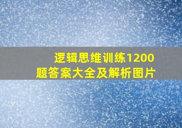 逻辑思维训练1200题答案大全及解析图片