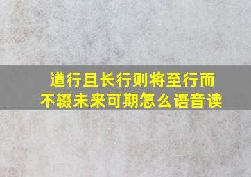 道行且长行则将至行而不辍未来可期怎么语音读