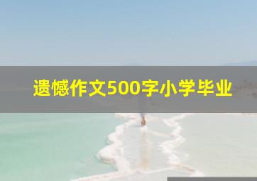 遗憾作文500字小学毕业