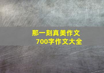 那一刻真美作文700字作文大全