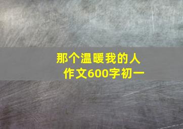 那个温暖我的人作文600字初一