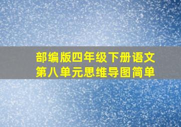 部编版四年级下册语文第八单元思维导图简单