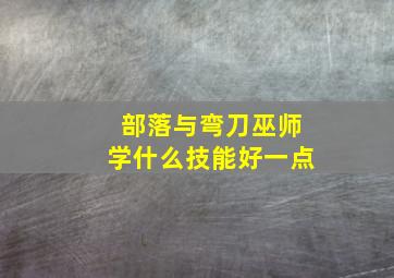 部落与弯刀巫师学什么技能好一点