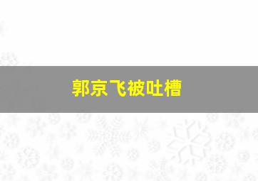 郭京飞被吐槽