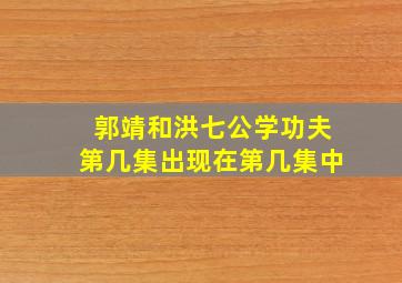 郭靖和洪七公学功夫第几集出现在第几集中