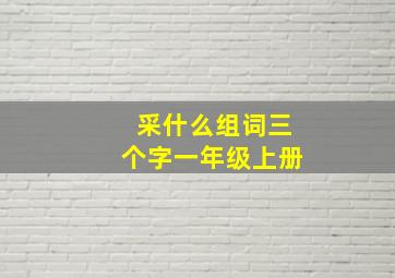 采什么组词三个字一年级上册