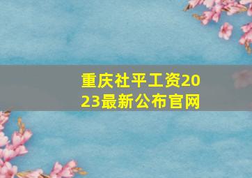 重庆社平工资2023最新公布官网