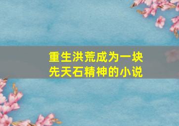 重生洪荒成为一块先天石精神的小说