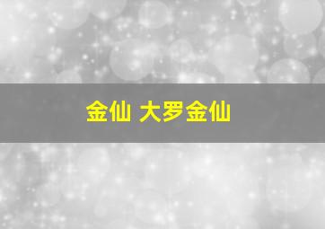 金仙 大罗金仙