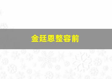 金廷恩整容前