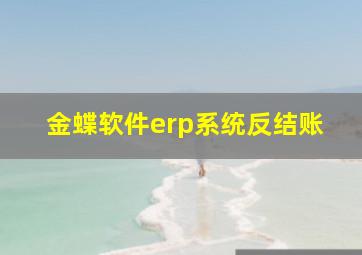 金蝶软件erp系统反结账