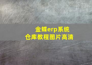 金蝶erp系统仓库教程图片高清