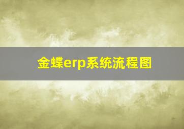 金蝶erp系统流程图