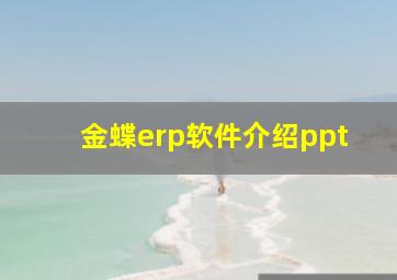 金蝶erp软件介绍ppt