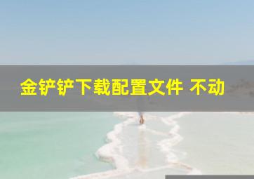 金铲铲下载配置文件 不动