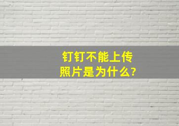 钉钉不能上传照片是为什么?