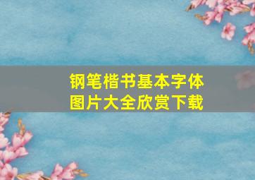 钢笔楷书基本字体图片大全欣赏下载