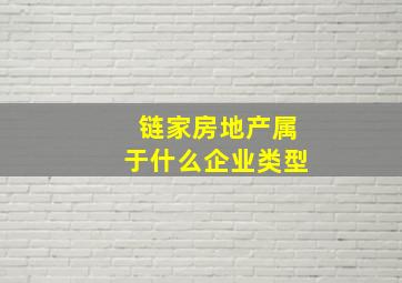 链家房地产属于什么企业类型