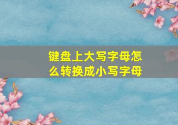 键盘上大写字母怎么转换成小写字母