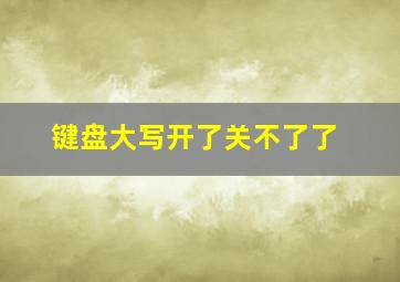 键盘大写开了关不了了