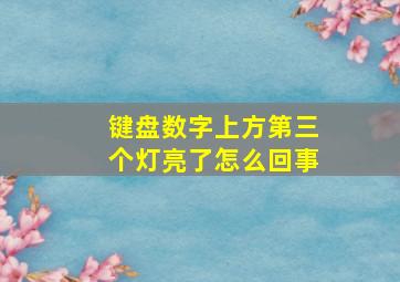 键盘数字上方第三个灯亮了怎么回事