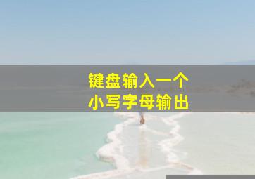 键盘输入一个小写字母输出