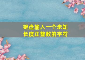 键盘输入一个未知长度正整数的字符