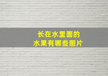 长在水里面的水果有哪些图片