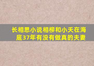 长相思小说相柳和小夭在海底37年有没有做真的夫妻