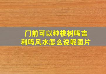 门前可以种桃树吗吉利吗风水怎么说呢图片