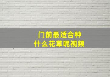 门前最适合种什么花草呢视频