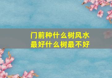 门前种什么树风水最好什么树最不好