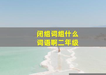 闭组词组什么词语啊二年级