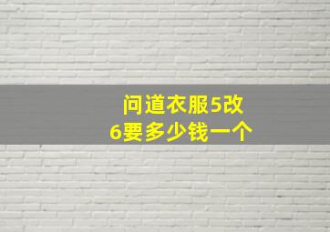 问道衣服5改6要多少钱一个