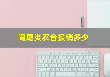 阑尾炎农合报销多少