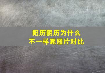 阳历阴历为什么不一样呢图片对比