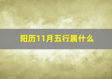 阳历11月五行属什么