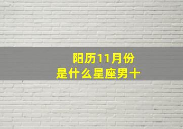 阳历11月份是什么星座男十