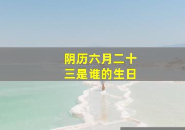 阴历六月二十三是谁的生日