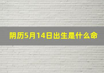 阴历5月14日出生是什么命