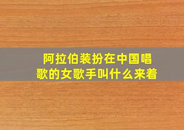 阿拉伯装扮在中国唱歌的女歌手叫什么来着