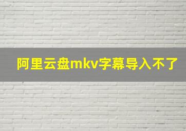 阿里云盘mkv字幕导入不了