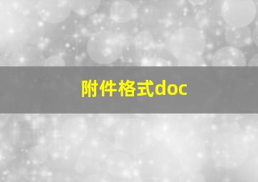 附件格式doc