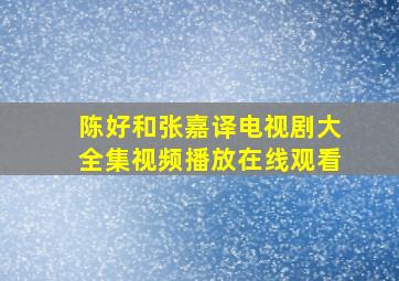 陈好和张嘉译电视剧大全集视频播放在线观看