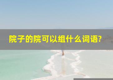 院子的院可以组什么词语?