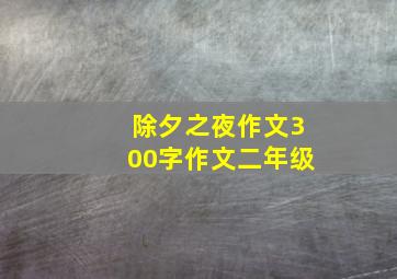 除夕之夜作文300字作文二年级