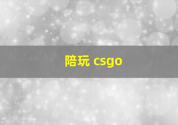 陪玩 csgo