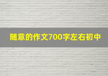 随意的作文700字左右初中