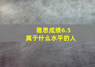 雅思成绩6.5属于什么水平的人